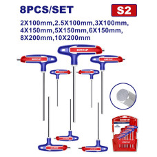 Набір ключів Torx T-подібних EMTOP ETHW6061, 8 шт.