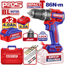 Дриль-шуруповерт акумуляторний EMTOP ECIDL208689