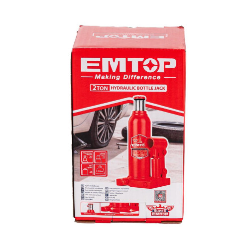 Домкрат пляшковий гідравлічний EMTOP EHJK1021