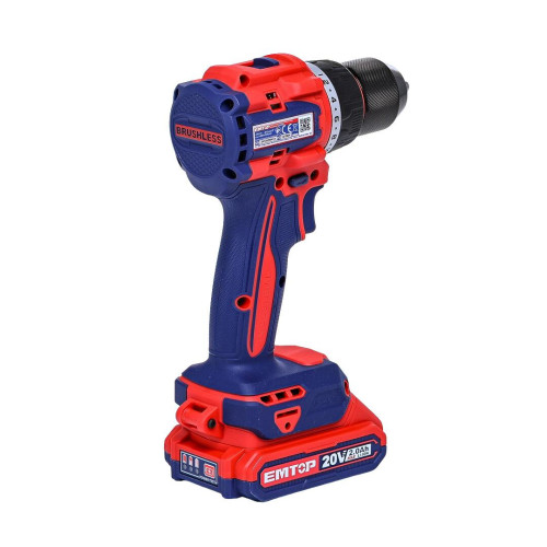 Дриль-шуруповерт акумуляторний EMTOP ECDL205582