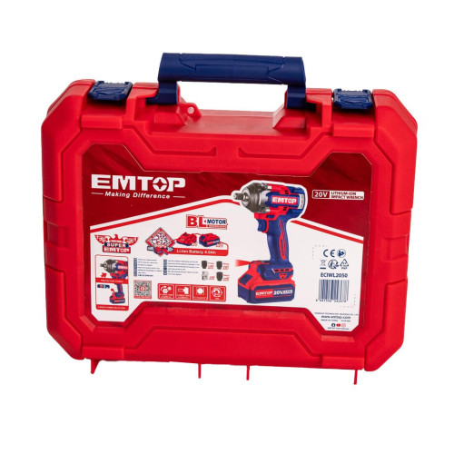 Гайковерт акумуляторний EMTOP ECIWL2050