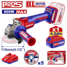 Болгарка (кутова шліфмашина) акумуляторна EMTOP ELAG261521