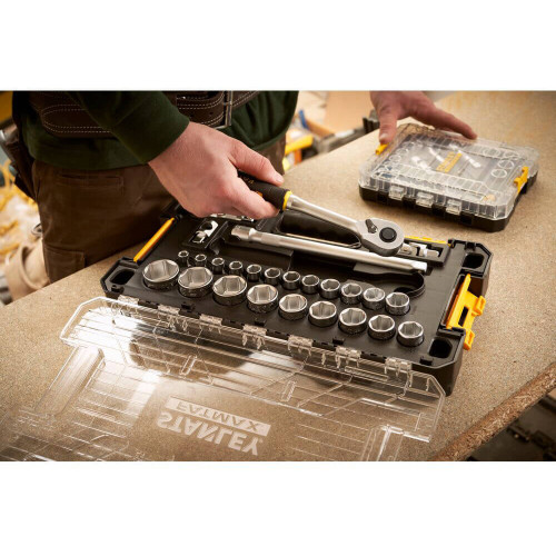 Набір торцевих головок 1/2 FATMAX® Maxi Drive, шестигранних, 26 предметів STANLEY FMMT98103-1