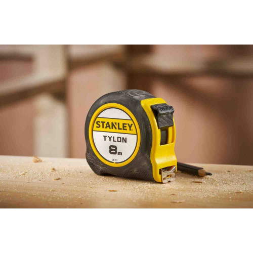 Рулетка вимірювальна Tylon ™ довжиною 8 м, шириною 25 мм, в пластмасовому корпусі STANLEY 0-30-657